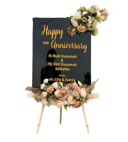 Papan Bunga Akrilik Gedung Wedding Jakarta Selatan