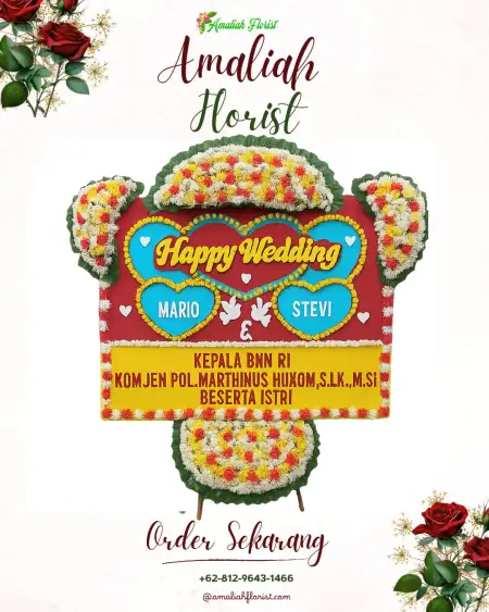 Papan Bunga Pernikahan Gedung Wedding Jakarta Selatan